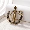 Retro Villain Twelve Constellations Series Scales Goddess Style Libra Accessory Brooch