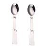  Outdoor Folding Travel Camping Utensil Stainless Pocket Spoon Fork