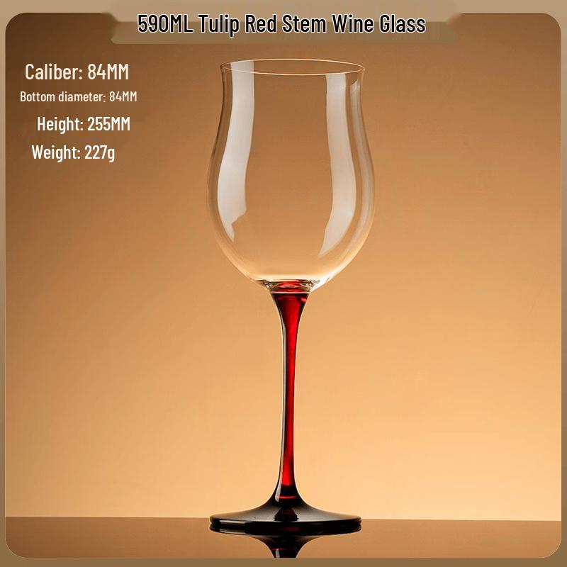 Ming Zhan Xuan Gold Foil & Rhinestone Crystal Wine Glass