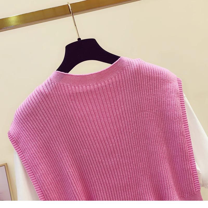 Stylish Women's Knit Shawl - 2026 Spring Celebrity Style Shoulder Wrap with Knotted Neckline Faux Collar Scarf