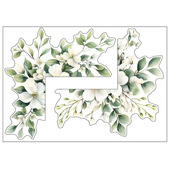 Light Switch Decal Green Leaf Vinyl Stickers Plant Leaf Design Waterproof
