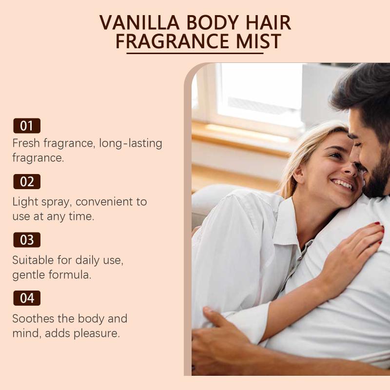Vanilla Hair and Body Mist for Women Men 60ml Long Lasting Scent Perfect Gift for Any Occasion