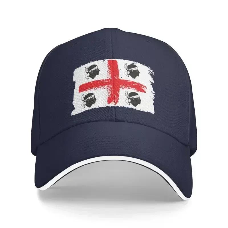 Punk Italy Sardinia Coat Of Arms Baseball Cap for Unisex Women Adjustable Sardegna Flag Four Moors Dad Hat Outdoor