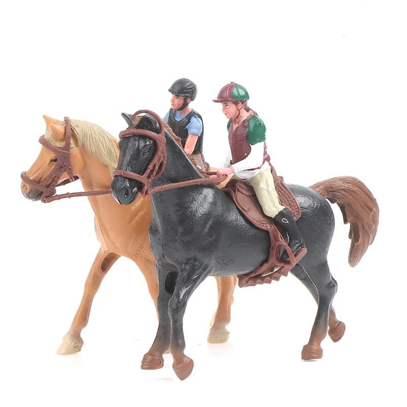 Simulation Mini Animals Horse Racing Models Action Figures Model Education Toys