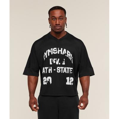 Graphic Mesh Oversized T shirT Black A4b2g Bb2j