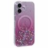 For iPhone 16 Plus Case Compatible with MagSafe Sparkle Epoxy TPU+Acrylic Phone Cover