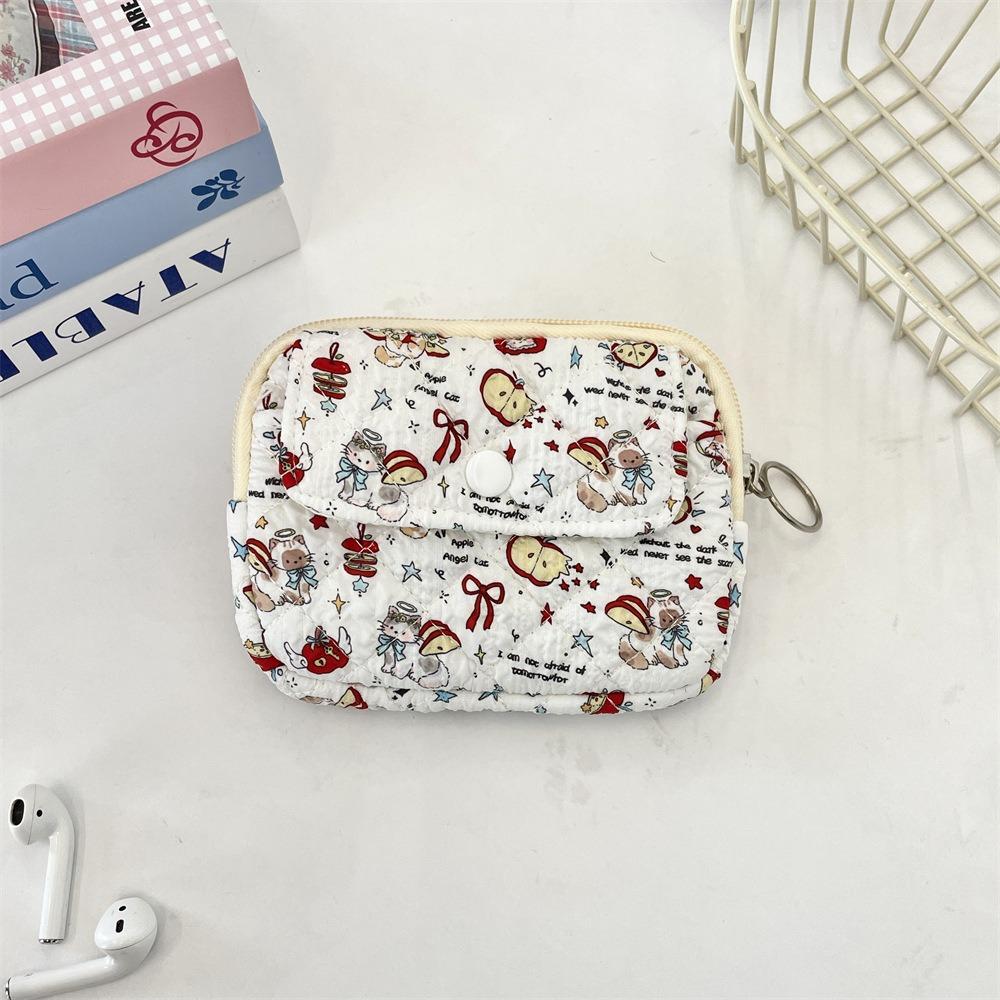 Multifuctional Mini Canvas Coin Purse Korean Style Sanitary Napkin Storage Bag Cute Wallet  Travel