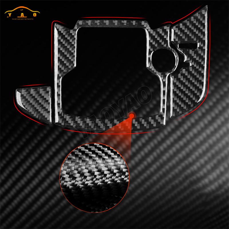 Carbon Fiber For Mazda CX-9 2016-2023 Car Central Control Knob Button Decorative Frame Cover Trim Sticker
