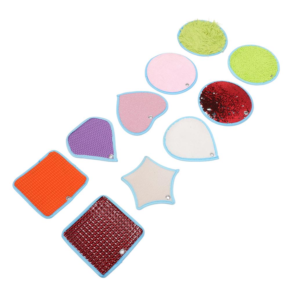 10pcs Felt Sensory Mat Multi Shape Textured Sensory Pad Sensory Floor Tile Educational Tactile Sensory Toy for Autism