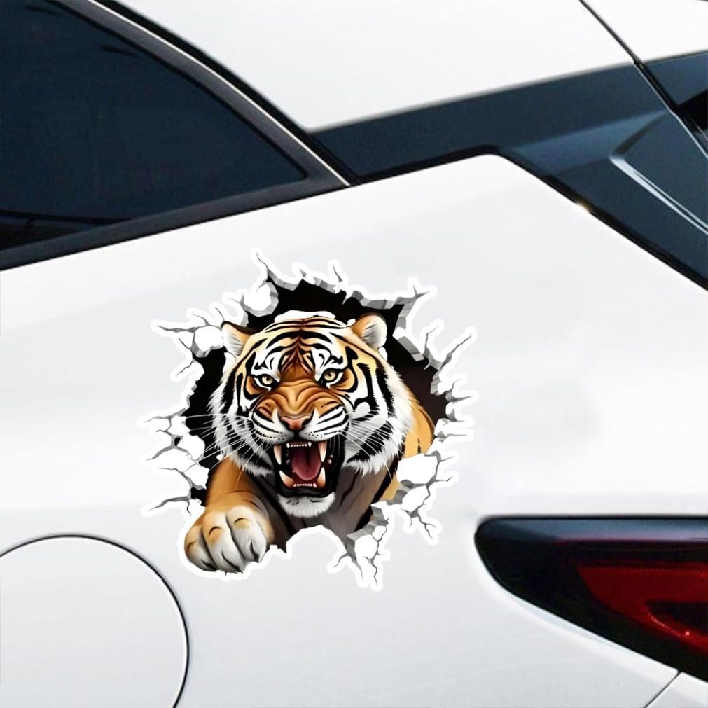 2pcs 13x13cm Tiger Waterproof Vinyl Car Decal Window Bumper Exterior Decoration Accessories Scratch Resistant Sticker | #JP42