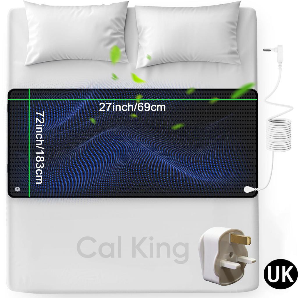 Erdungsmatte mit Leder, 27''×72'' - Erdungspad für den Innenbereich für besseren Schlaf, Schmerz- und Stresslinderung, inklusive Erdungskabel