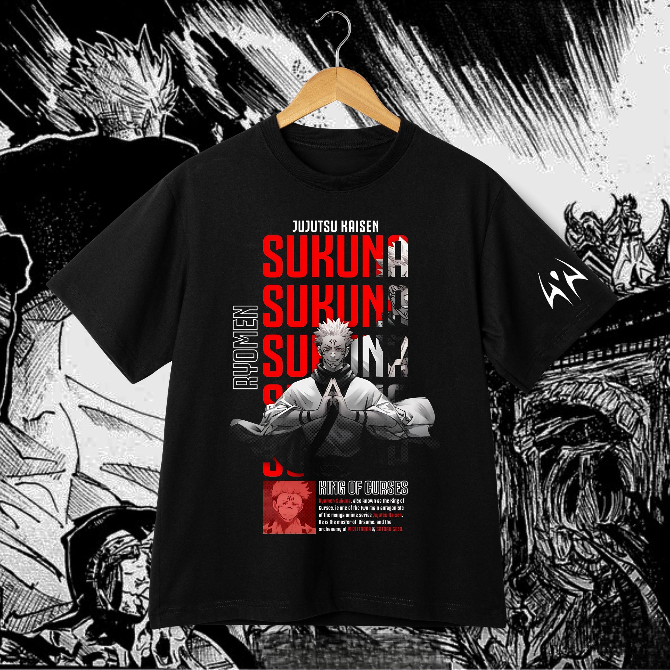 

Jujutsu Kaisen Ryomen Sukuna King of Curses T-Shirt Anime Graphic Tee Men s Streetwear Casual Top for Anime Lovers S разноцветный