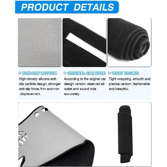 CARTIST Dash Cover Fit For Genesis GV80 2024 2025 Dashboard Cover Mat For GV80 Accessories Non-Slip Carpet Sunshield Glare UV Rays Protector