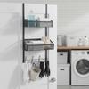 Over-Door Storage with Hooks and Baskets Compact for Pantry, Bedroom