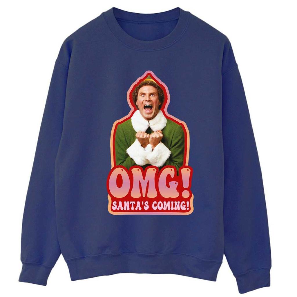 Elf Womens/Ladies Santa Is Coming Sweatshirt