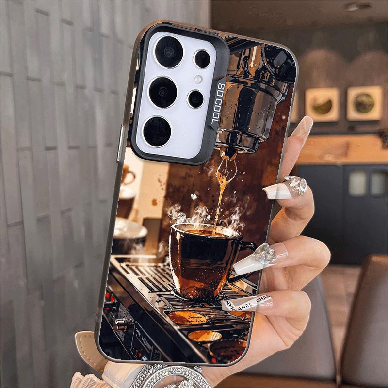 Black Coffee Fashion Style Shockproof Phone Case for Samsung A17 A16 A15 A14 A37 A57 A36 A56 A26 A35 A55 A25 A34 A54 A24 A13 A23