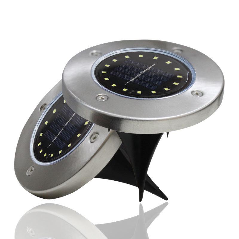 Solar LED Stainless Steel Underground Light for Outdoor Garden, Lawn, Courtyard, Rainproof.