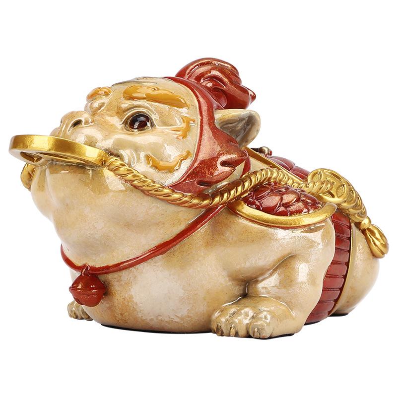 Color Three-Legged Golden Copper Toad Home Counter Office Desk Surface Panel Decoration Opening Gift