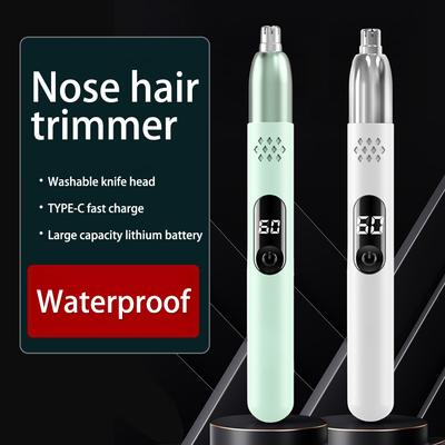Mini zastřihovač chloupků v nose USB dobíjecí žiletka na chloupky v nose Uživatelsky přívětivý displej napájení Voděodolný holicí strojek na chloupky v nose Epilátor