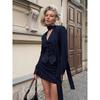 Spring 2026 Striped Halterneck Slim-Waisted Two-Piece Suit: Top & Skirt