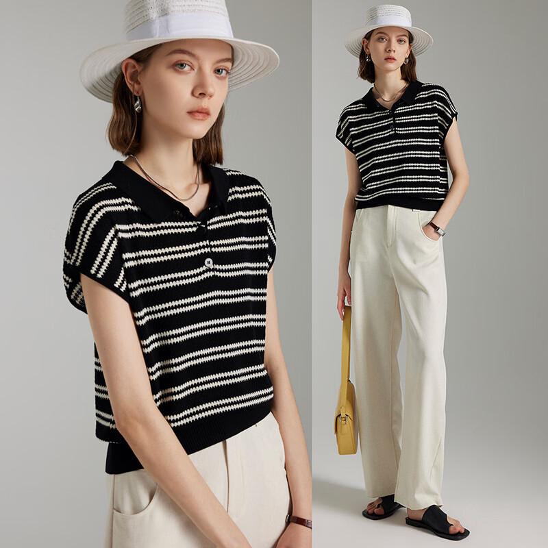 Women s 100% Tencel Jacquard Knit Polo T-Shirt M