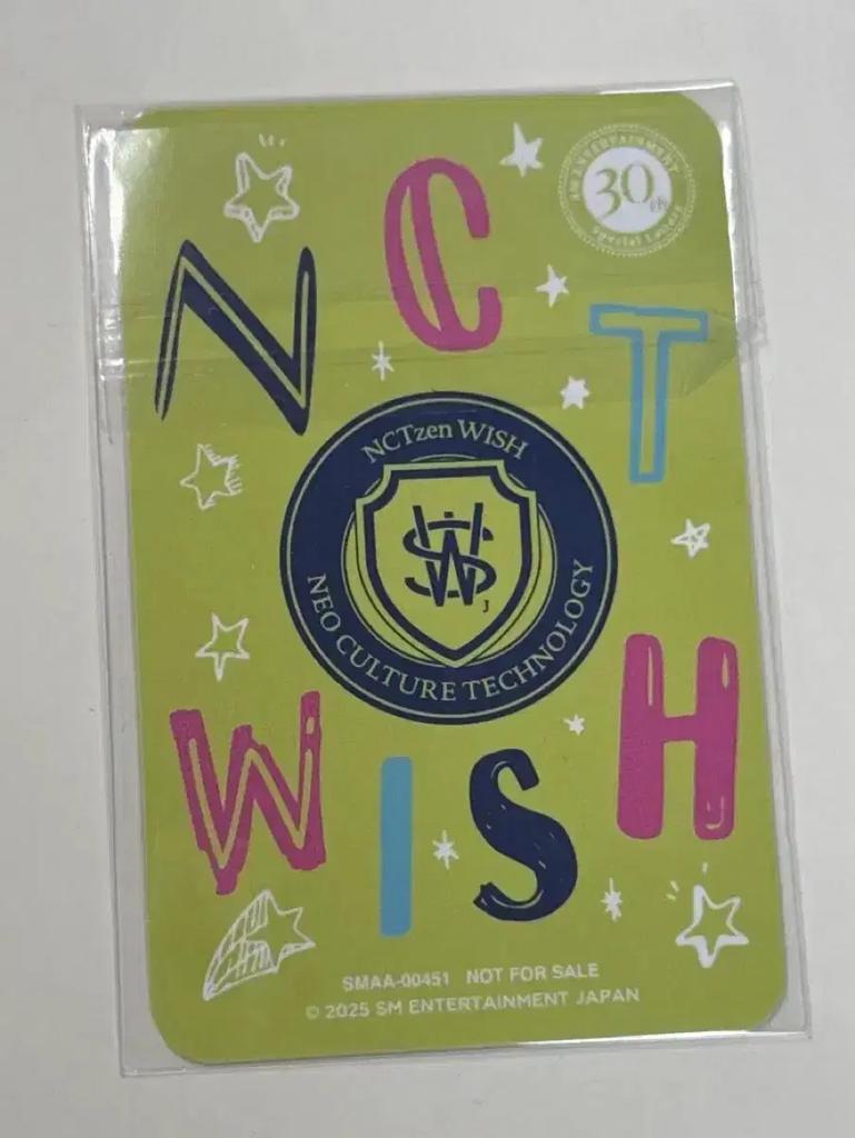 NCT SM 30th Anniversary Special Raffle Shionpoka Trading Card Wish Used