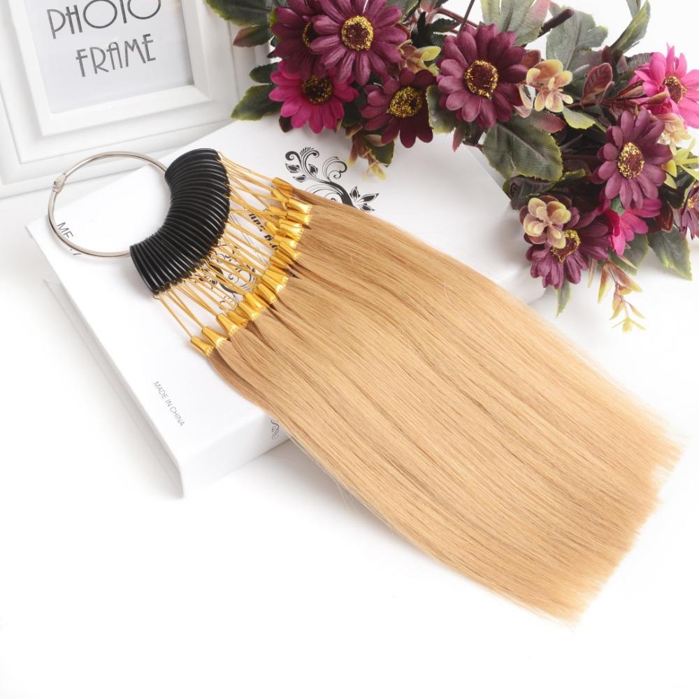 30Pcs/Set Real Human Hair Hair Color Rings Chart Ring Hair Dyeing Sample  Salon Tools