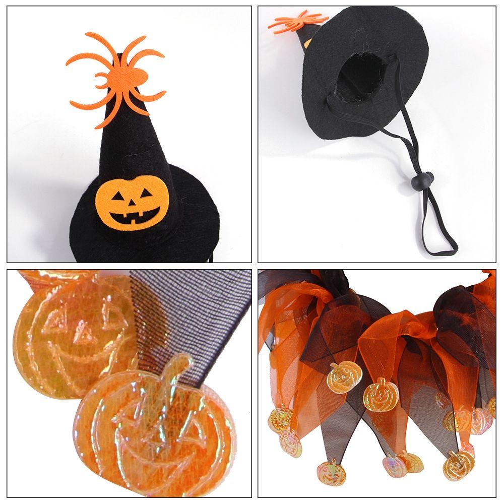 Cat Dress Up Cosplay Pet Halloween Supplies Cat Collar Pet Hat Cat  Costume Cat Pumpkin Hat