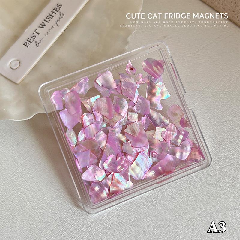 1Box Aurora Shell Flakes Abalone Nails Charms Thin Natural Irregular Slice Shell Stone Sequins Manicure Art Decoration