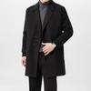 Men's Trendy Thickened Double-Breasted Mid-Length Wool Trench Coat
