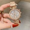 New Fashionable and Atmospheric Steel Band Women's Watch Small Three-hand Calendar Watch Women's Waterproof Quartz Watch