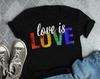Kjærlighet er Kjærlighet T-skjorte, Gay Pride T-skjorte Gave, , LGBT T-skjorte, LBGTQ T-skjorte, Gay Pride Festival Marsj Grafisk T-skjorte, Regnbue Topper, Bi