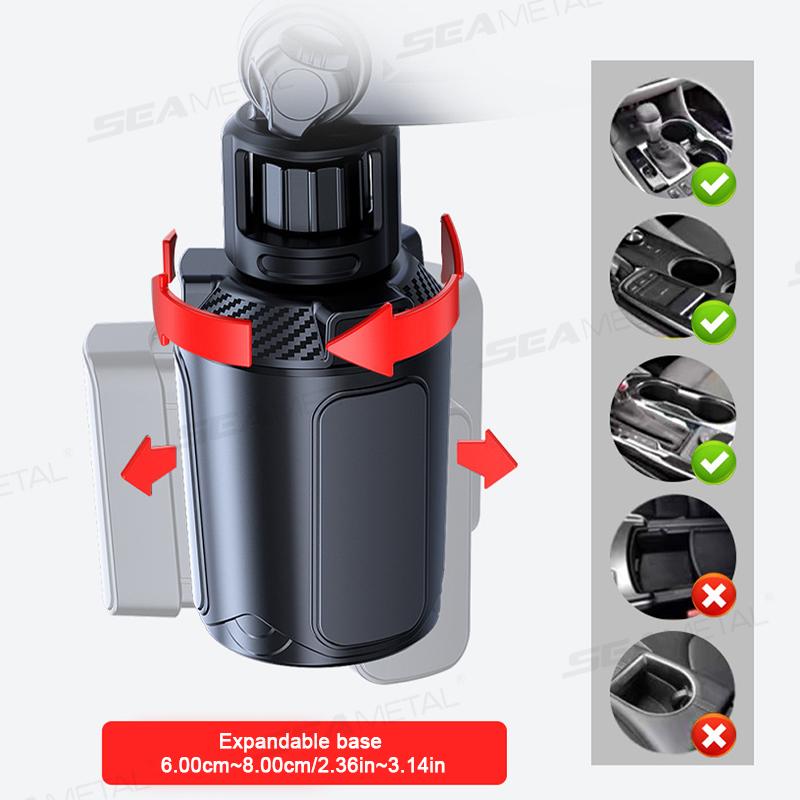 SEAMETAL Porta-copos para carro Base interna para copos Bandeja para alimentos Suporte multifuncional para bebidas Suporte para laptop Suporte para bebidas Placa extensível para carro