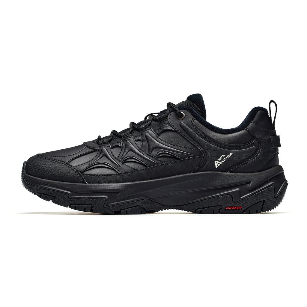 Men's Sneakers ANTA Tanyo 2 Outdoor Shoes Men's Low-top Basic Black/Pure Porcelain White