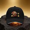 Chinese Style Flame Dragon Pattern Hat Unisex Printed Baseball Cap Sandwich Duckbill Cap Sports Hat Suitable for Daily Commute A
