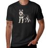 Pixel Siberian Husky TShirt Aesthetic Clothes Short Sleeve Tee Blouse Mens Clothing