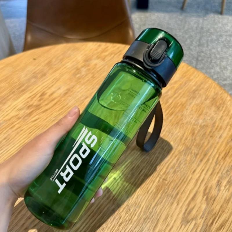 400ml/560ml Water Bottle Leakproof Sports Water Bottle Portable Drinking Cup BPA-Free with Capacity Marking for School Office