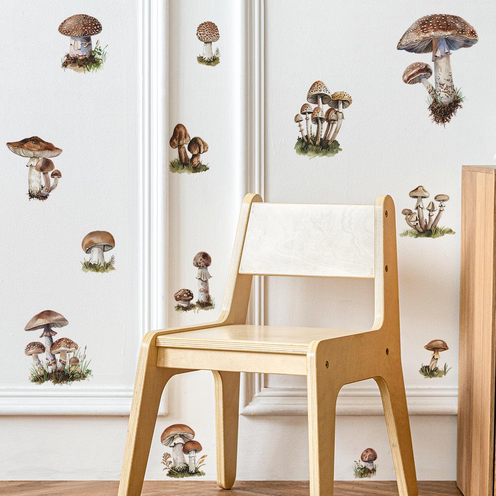 Cartoon Mushroom Combination Children's Room Home Wall Beautification Decorative Wall Stickers