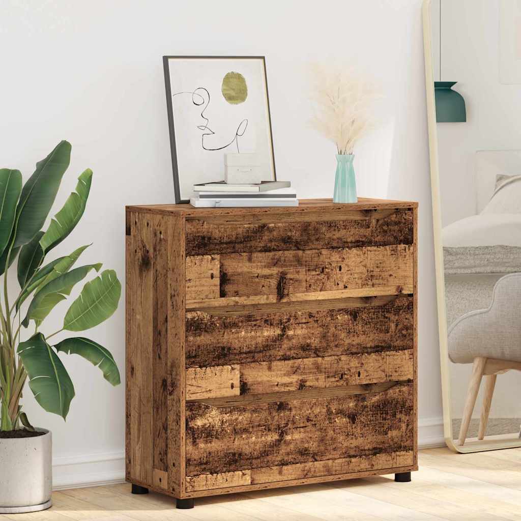 Storage Cabinet Reclaimed Wood Look 80 x 31 x 81 cm Engineered Wood