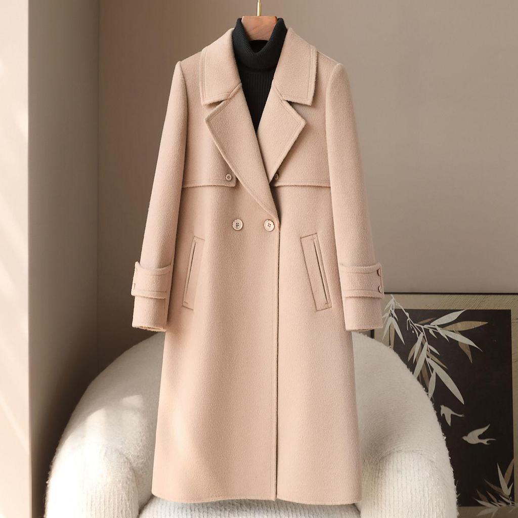 2026 Spring Women's Slim Fit Lapel Wool Coat