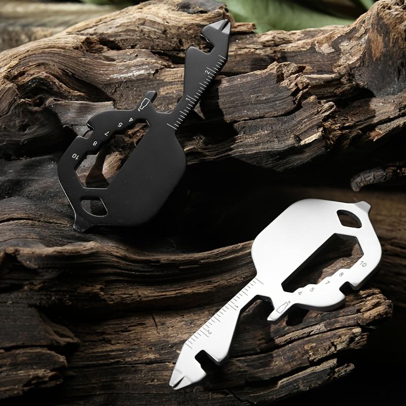 Stainless Steel Key Shaped Multitool Keychain Mini Multifunctional Screwdriver Bottle Opener Slotted Keychain Pocket Repair Tool 4