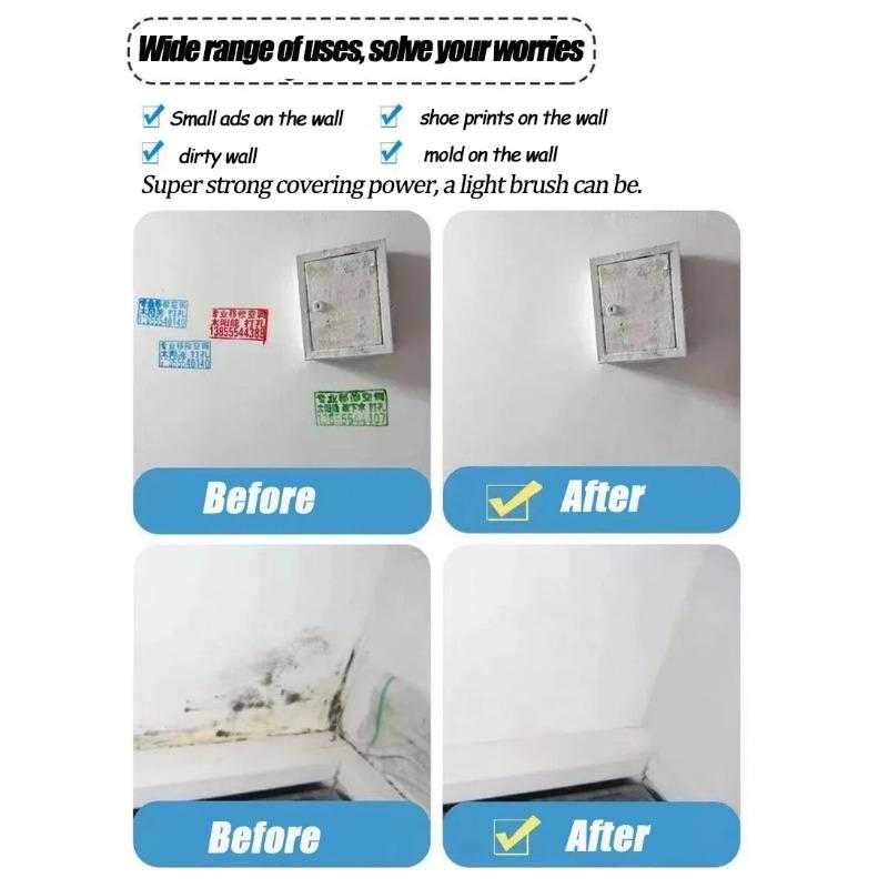 100g White Pink Wall Small Roller Brush Paint Interior Wall Repair Household Wall Graffiti Repair Environmental Protection Paint