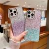Two-color Glue Glitter Sequin Mobile Phone Case for Apple 16 Promax Small Fresh Women's Model for Apple 17 Protective Case