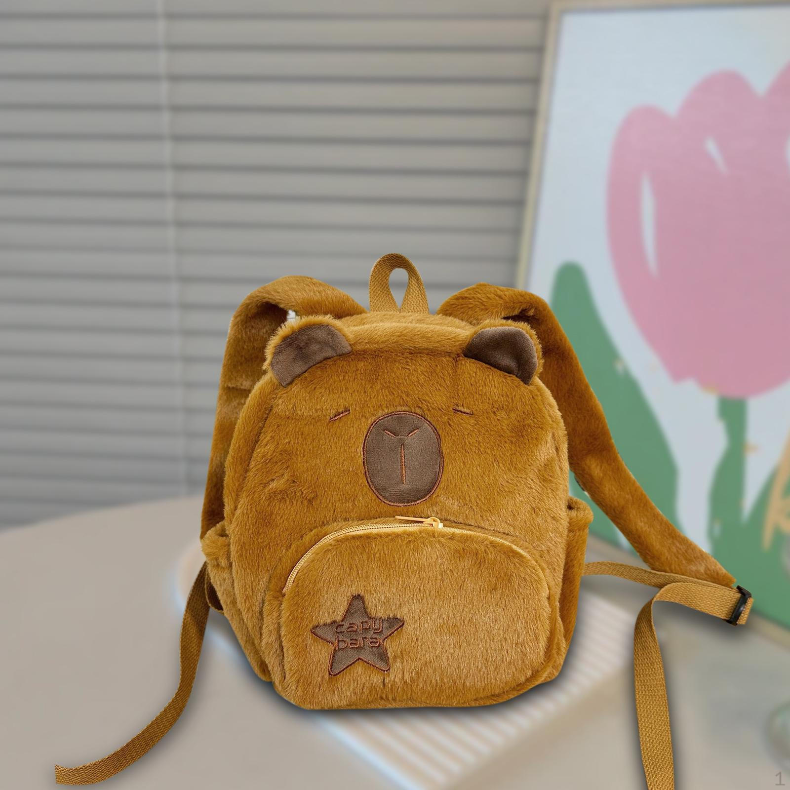 

Рюкзак капибара, повседневная креативная сумка на плечо, школьная сумка с чучелами животных