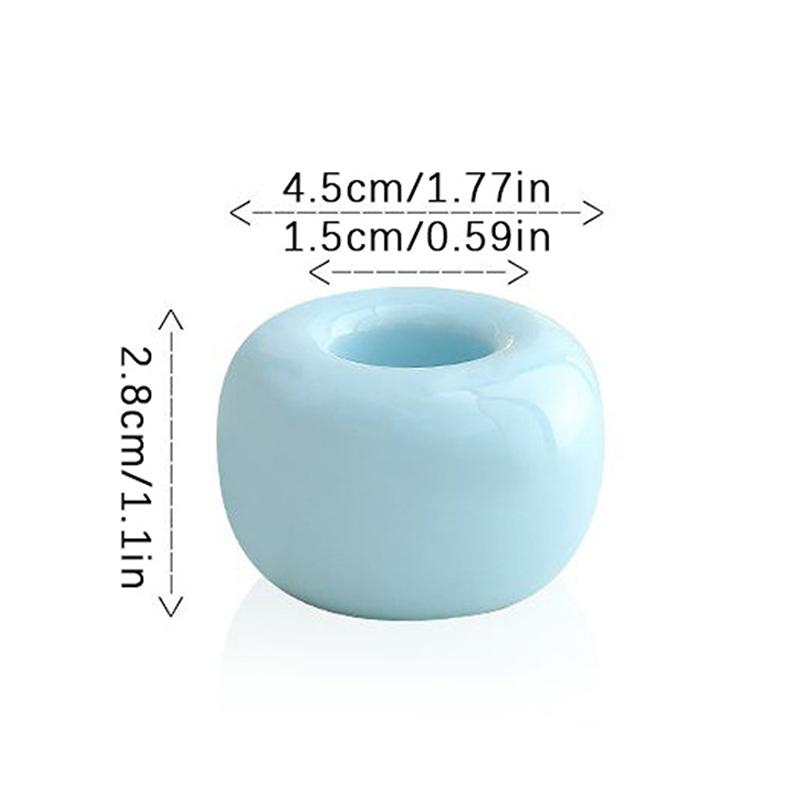 Ceramic Toothbrush Holder Home Multifunctional Mini Donuts Toothbrush Base Frame Storage Rack Bathroom Shower Tooth Brush Stand