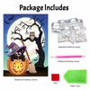 Halloween cat owl moon pearl painting handmade diy art acrylic pearl home decoration painting