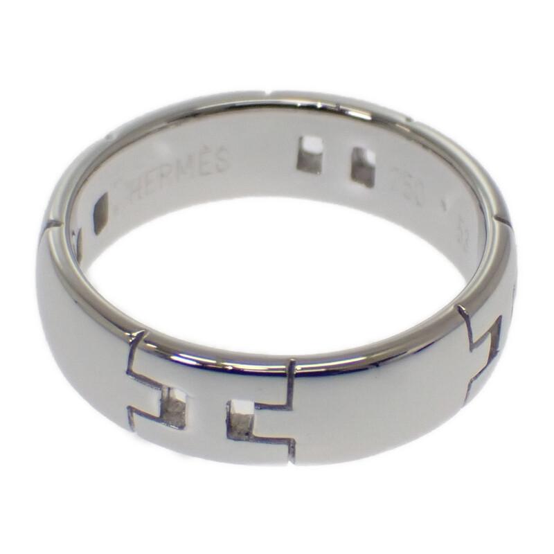 HERMES  #13(JP Size)  ring K18 white gold mens