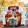Customizable Football Throw Blanket – Personalized Name, All-Season Cozy Snug Blanket, Machine Washable, Personalized Blanket