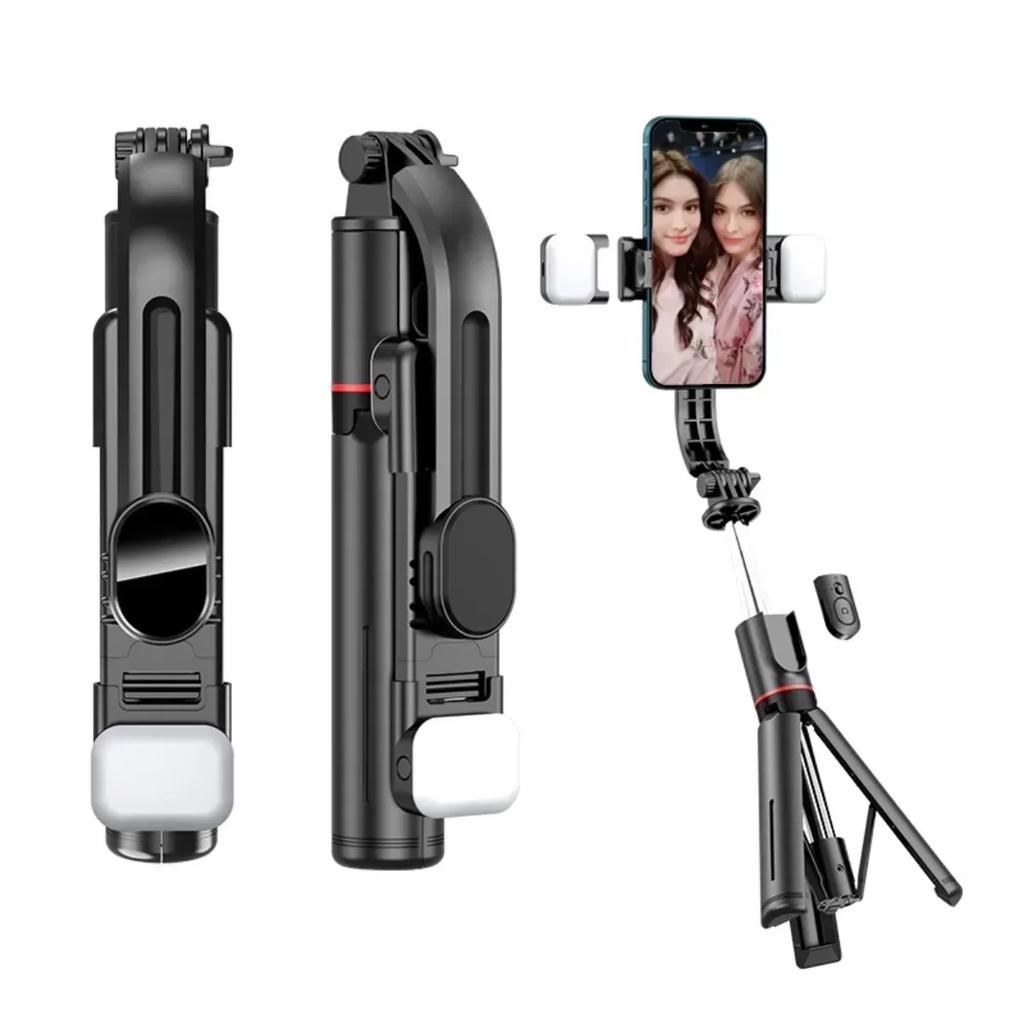 Selfie Stick Stativ 116cm Bluetooth Wireless Remote Füllen Licht Tragbare Telefon Stehen Live-Streaming Video Aufnahme L13d