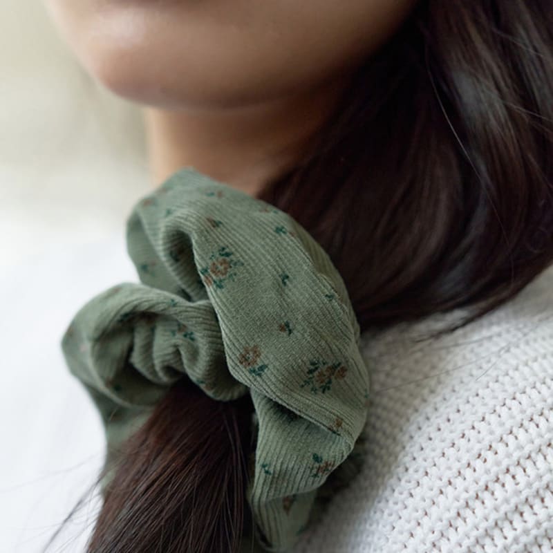 Geegee Kordstoff Blumen Haargummi - 4 Farben